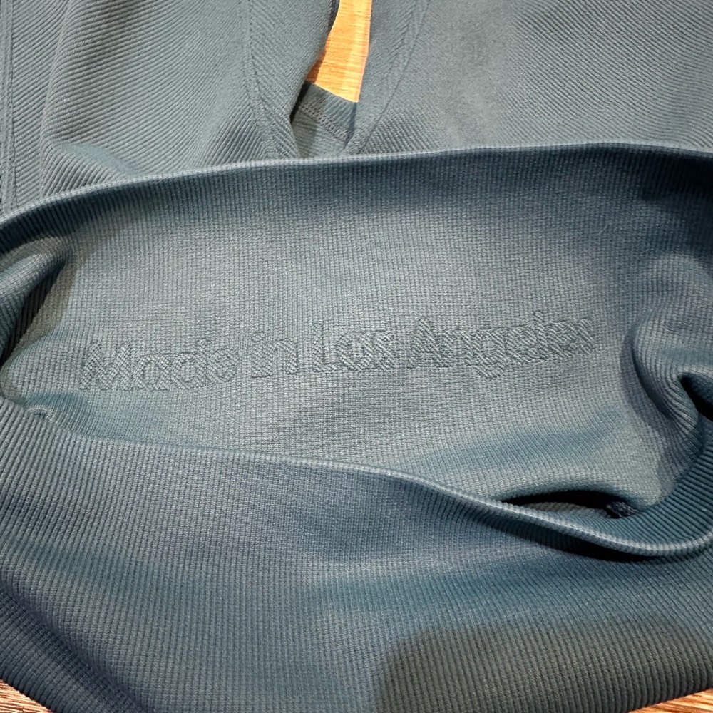 Avocado Ribbed Capri Turquoise - Picture 5 of 5